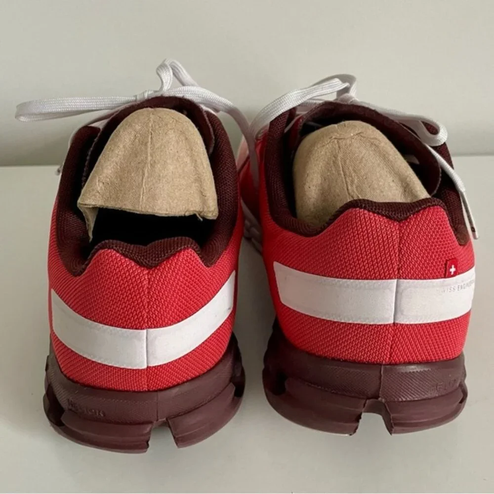 On Cloud Running Cloudflow Running Shoes Rust/White Women's Size 7.5 - Picture 4 of 8
